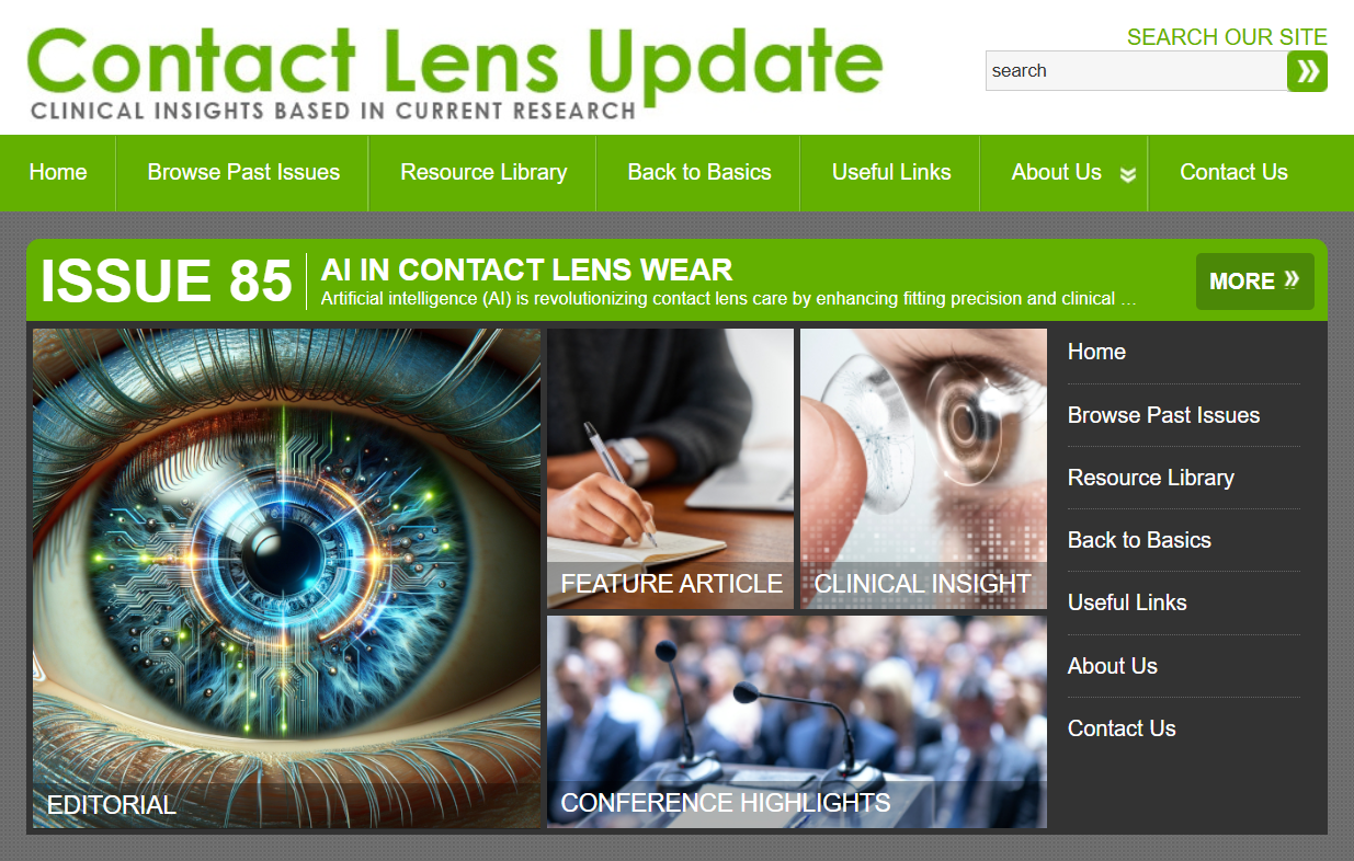 Home Screen - Contact Lens Update Issue 85 Home Screen - Contact Lens Update Issue 85