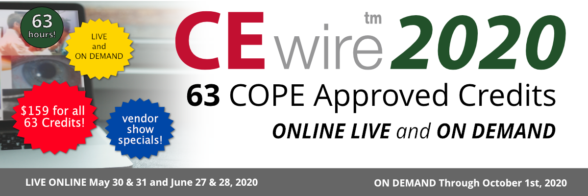 CEwire2020: 63 COPE Credits, $159